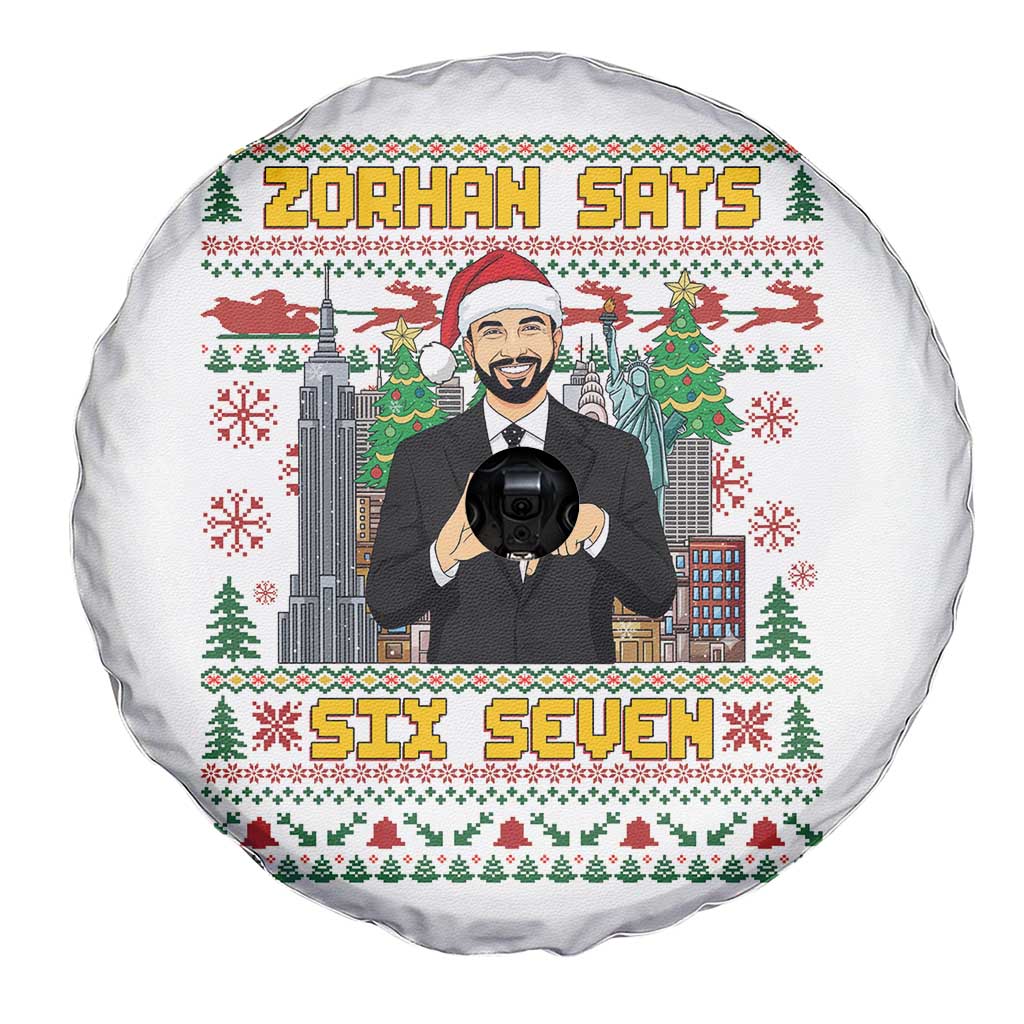 67 Six Seven Zohran Mamdani Christmas Spare Tire Cover Progressive Democrats - Wonder Print Shop
