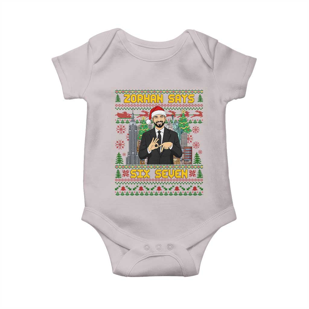 67 Six Seven Zohran Mamdani Christmas Baby Onesie Progressive Democrats - Wonder Print Shop
