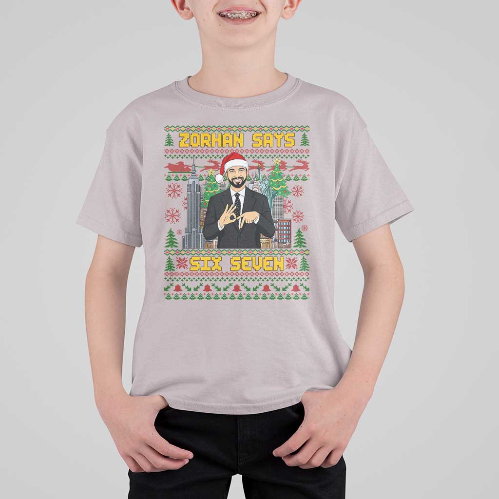 67 Six Seven Zohran Mamdani Christmas T Shirt For Kid Progressive Democrats - Wonder Print Shop