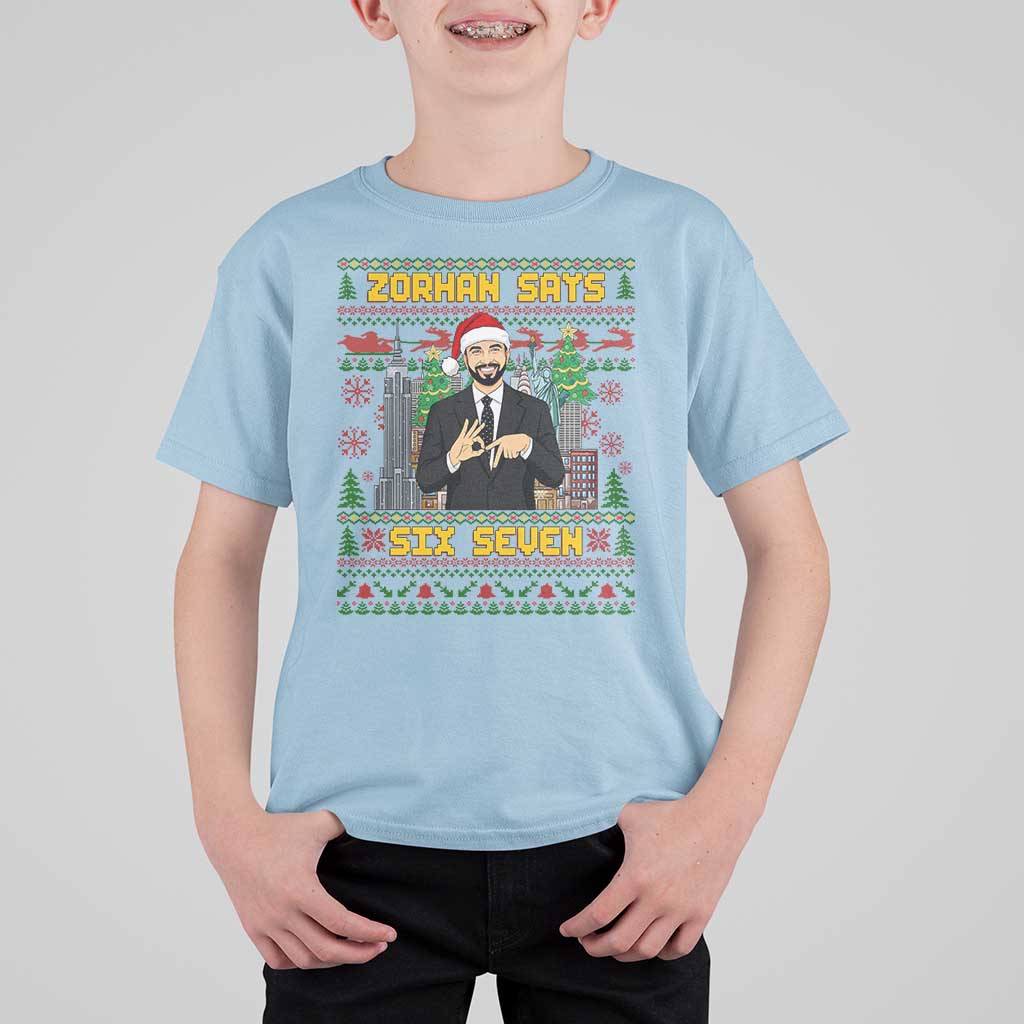 67 Six Seven Zohran Mamdani Christmas T Shirt For Kid Progressive Democrats - Wonder Print Shop