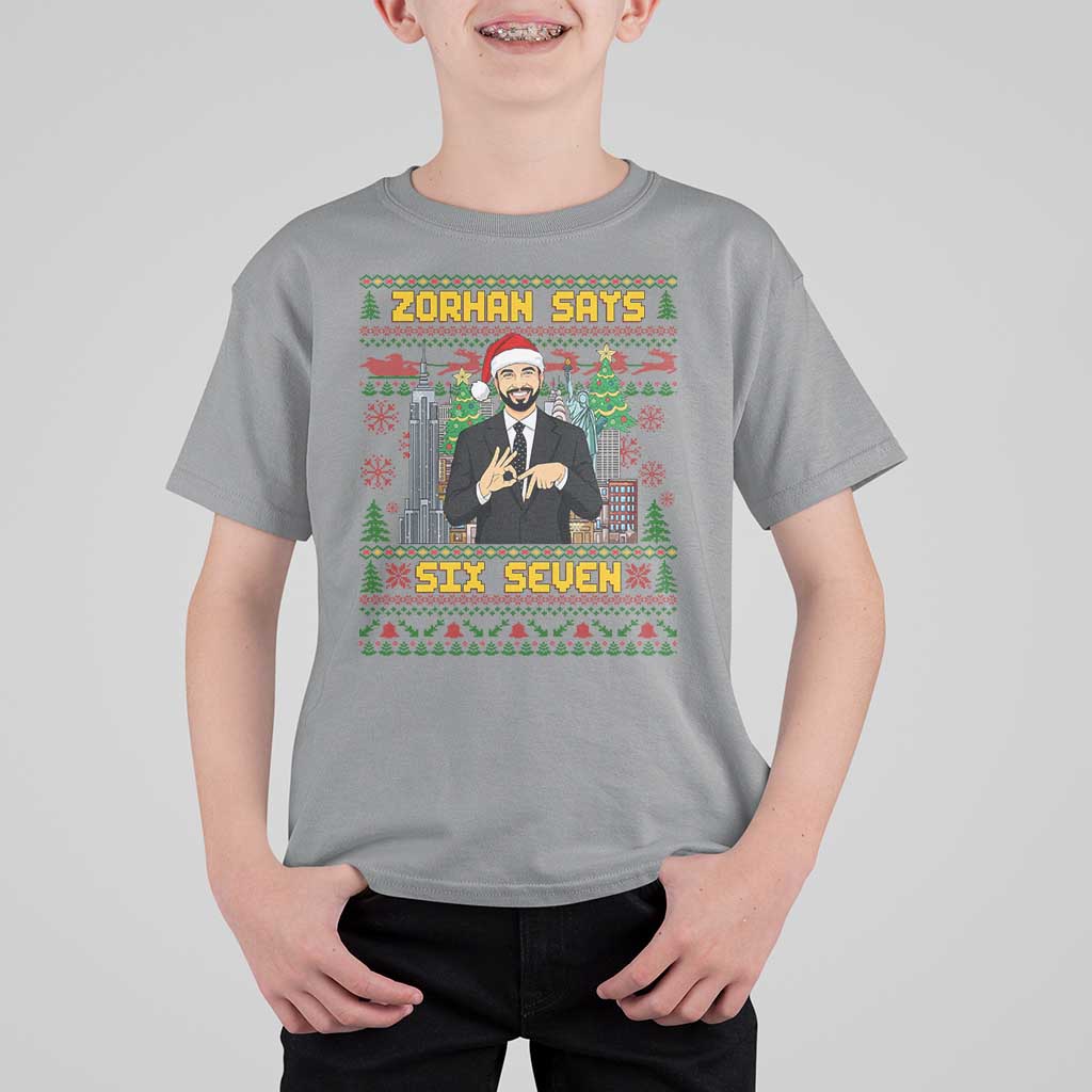 67 Six Seven Zohran Mamdani Christmas T Shirt For Kid Progressive Democrats - Wonder Print Shop