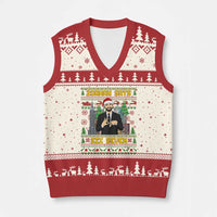 67 Six Seven Zohran Mamdani Xmas V-Neck Knit Sweater Vest Progressive Democrats - Wonder Print Shop