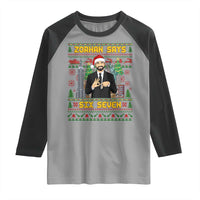 67 Six Seven Zohran Mamdani Christmas Raglan Shirt Progressive Democrats - Wonder Print Shop