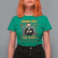 67 Six Seven Zohran Mamdani Christmas T Shirt For Women Progressive Democrats - Wonder Print Shop