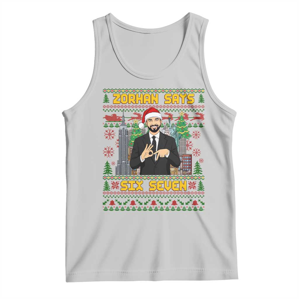 67 Six Seven Zohran Mamdani Christmas Tank Top Progressive Democrats - Wonder Print Shop