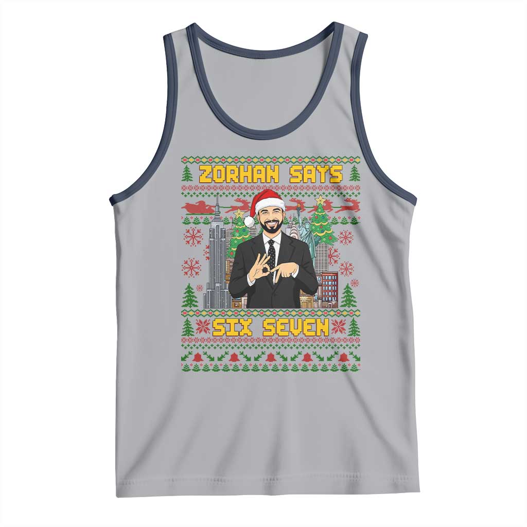 67 Six Seven Zohran Mamdani Christmas Tank Top Progressive Democrats - Wonder Print Shop