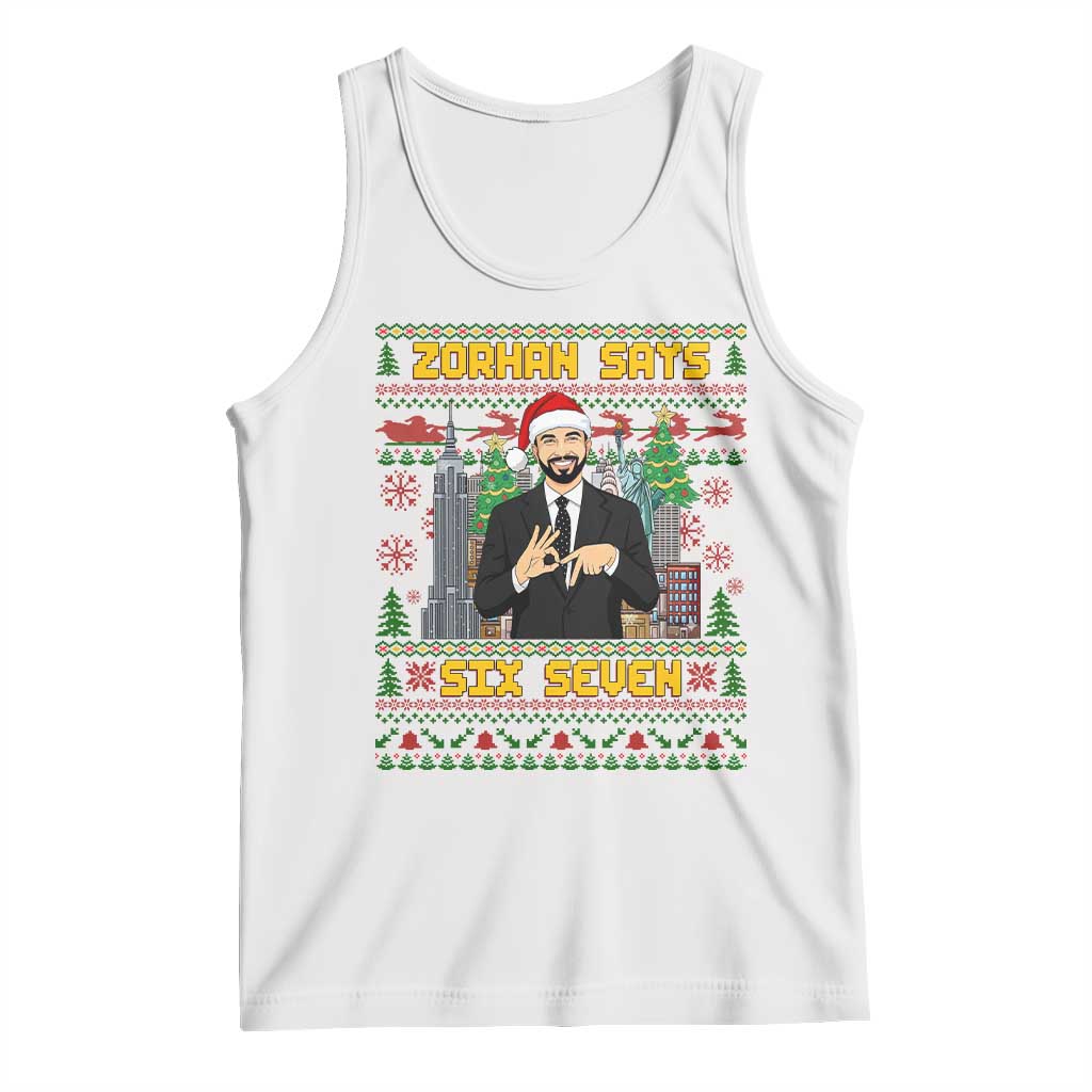 67 Six Seven Zohran Mamdani Christmas Tank Top Progressive Democrats - Wonder Print Shop