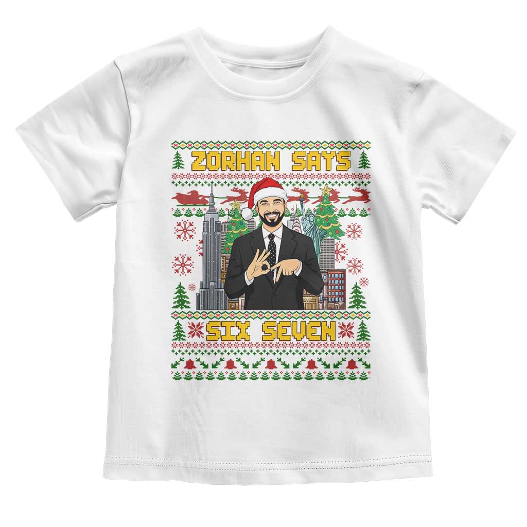 67 Six Seven Zohran Mamdani Christmas Toddler T Shirt Progressive Democrats - Wonder Print Shop