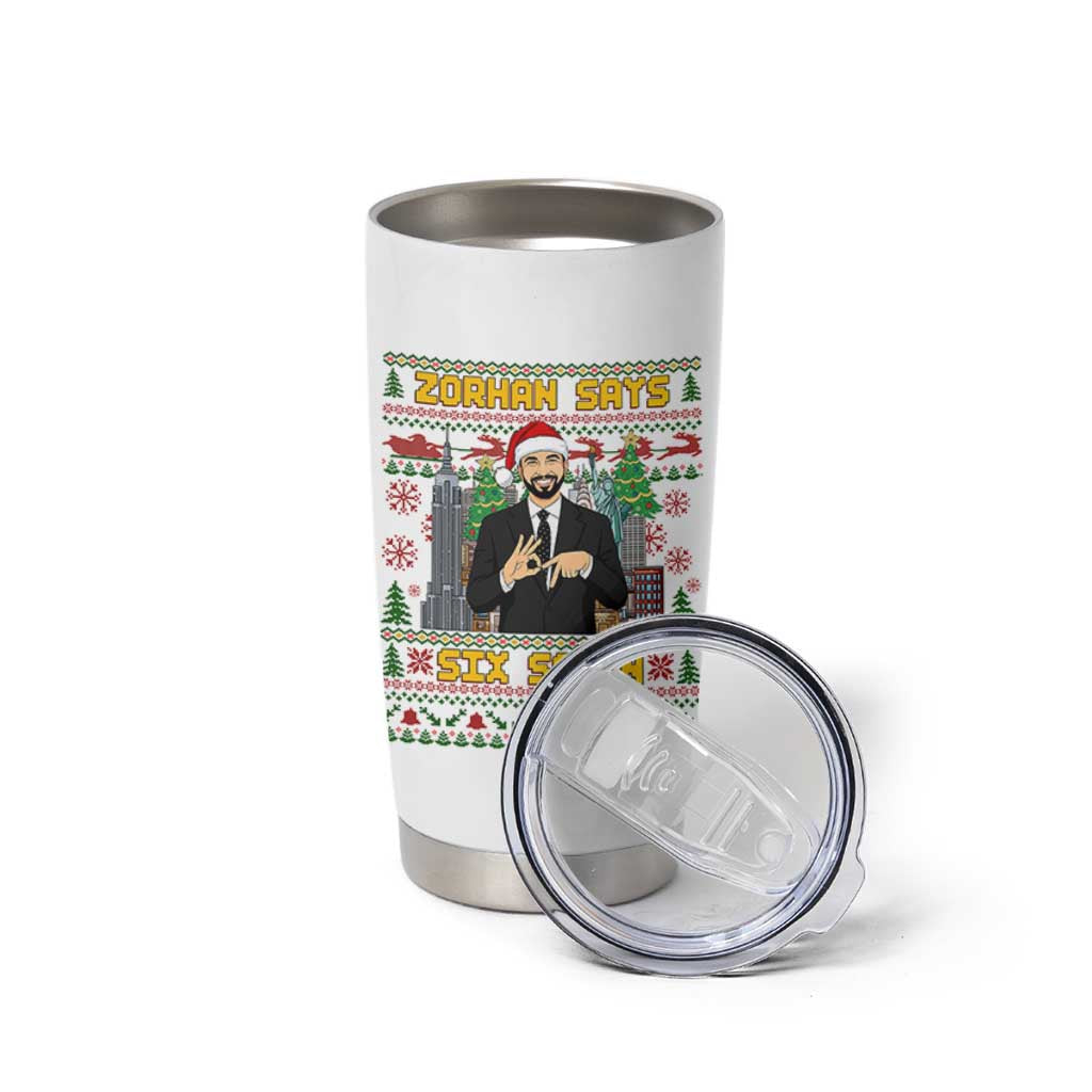 67 Six Seven Zohran Mamdani Christmas Tumbler Cup Progressive Democrats - Wonder Print Shop