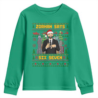67 Six Seven Zohran Mamdani Christmas Youth Sweatshirt Progressive Democrats - Wonder Print Shop