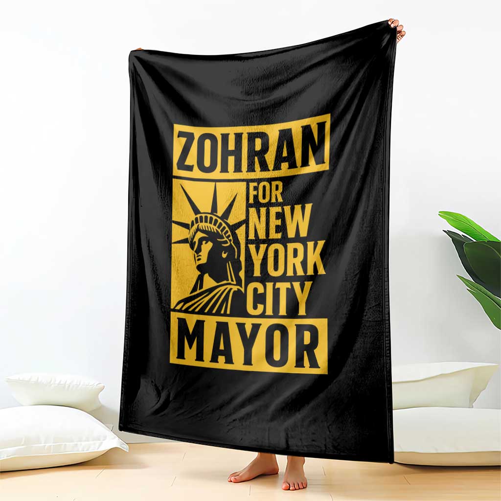 Zohran Mamdani NYC Mayor Throw Blanket Funny Cool Trendy Progressive - Wonder Print Shop
