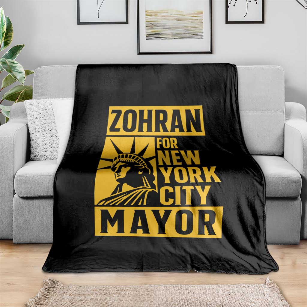Zohran Mamdani NYC Mayor Throw Blanket Funny Cool Trendy Progressive - Wonder Print Shop