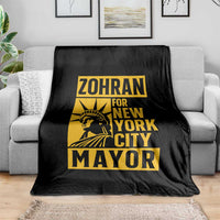 Zohran Mamdani NYC Mayor Throw Blanket Funny Cool Trendy Progressive - Wonder Print Shop