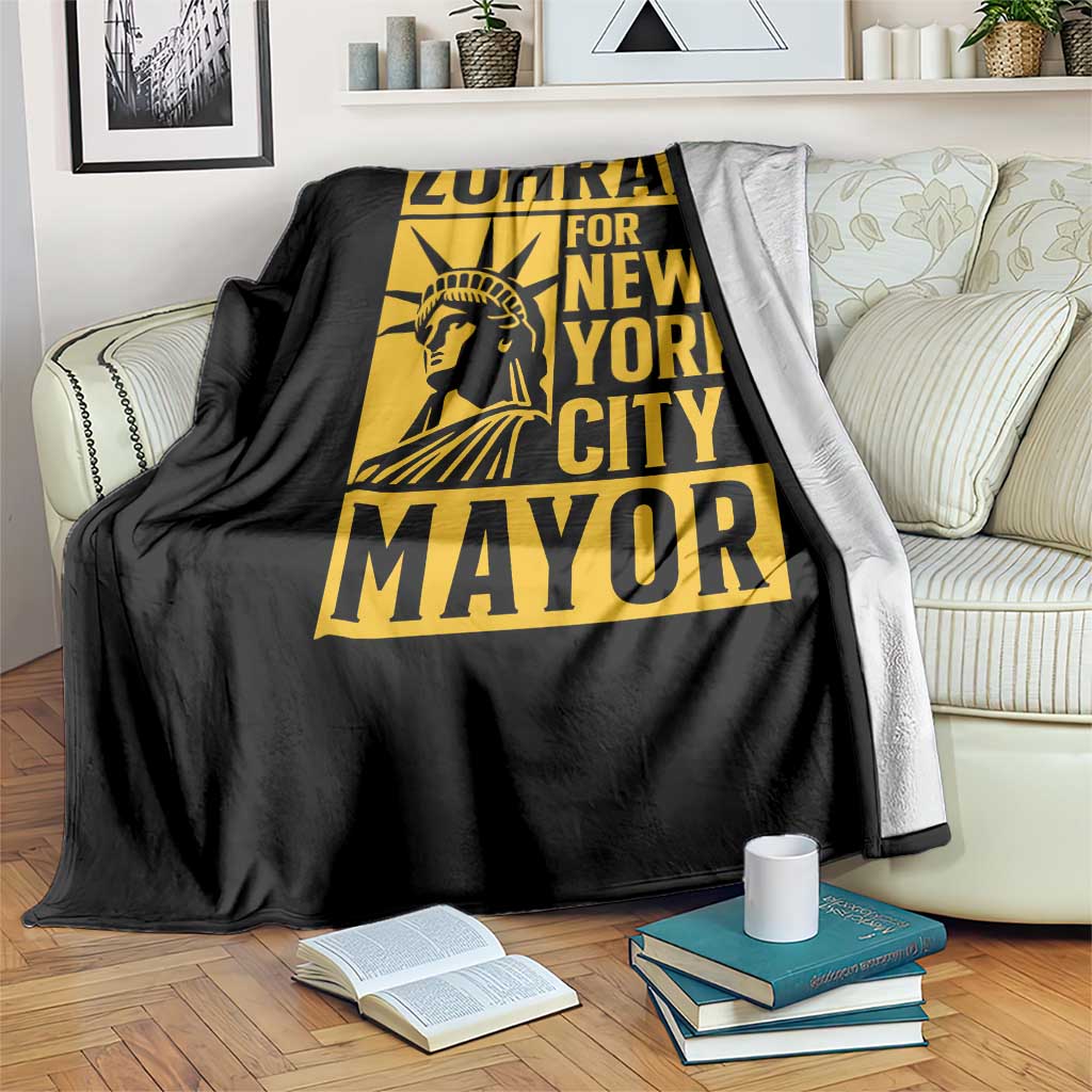 Zohran Mamdani NYC Mayor Throw Blanket Funny Cool Trendy Progressive - Wonder Print Shop