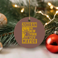 Zohran Mamdani NYC Mayor Ceramic Ornament Funny Cool Trendy Progressive - Wonder Print Shop