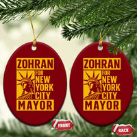 Zohran Mamdani NYC Mayor Ceramic Ornament Funny Cool Trendy Progressive - Wonder Print Shop