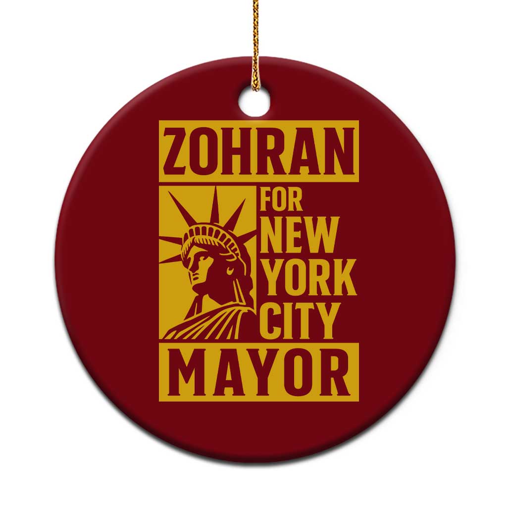 Zohran Mamdani NYC Mayor Ceramic Ornament Funny Cool Trendy Progressive - Wonder Print Shop