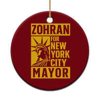 Zohran Mamdani NYC Mayor Ceramic Ornament Funny Cool Trendy Progressive - Wonder Print Shop