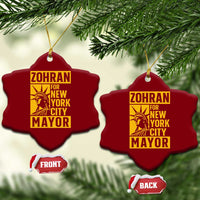 Zohran Mamdani NYC Mayor Ceramic Ornament Funny Cool Trendy Progressive - Wonder Print Shop