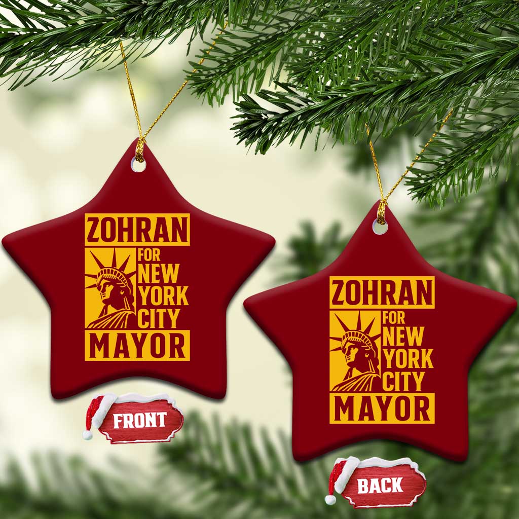 Zohran Mamdani NYC Mayor Ceramic Ornament Funny Cool Trendy Progressive - Wonder Print Shop