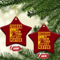 Zohran Mamdani NYC Mayor Ceramic Ornament Funny Cool Trendy Progressive - Wonder Print Shop