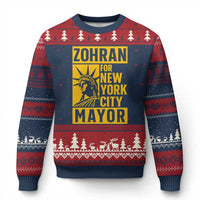 Zohran Mamdani NYC Mayor Ugly Christmas Sweater Funny Cool Trendy Progressive - Wonder Print Shop