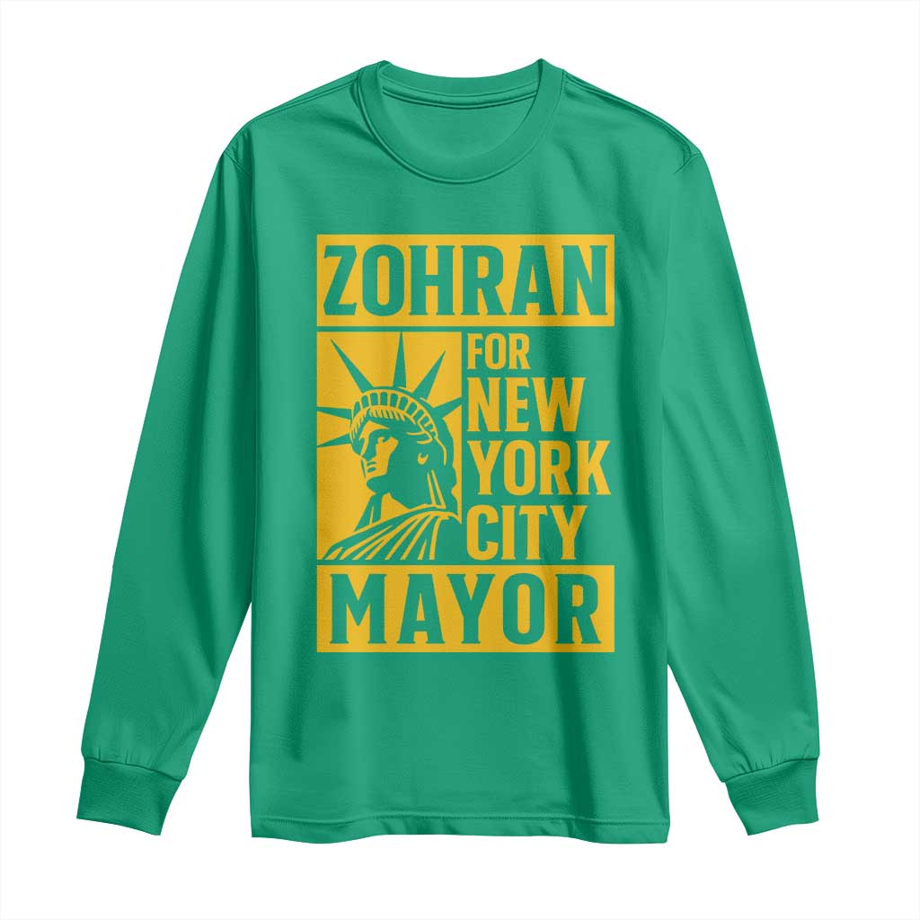 Zohran Mamdani NYC Mayor Long Sleeve Shirt Funny Cool Trendy Progressive - Wonder Print Shop