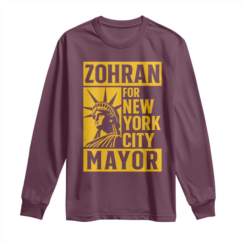 Zohran Mamdani NYC Mayor Long Sleeve Shirt Funny Cool Trendy Progressive - Wonder Print Shop