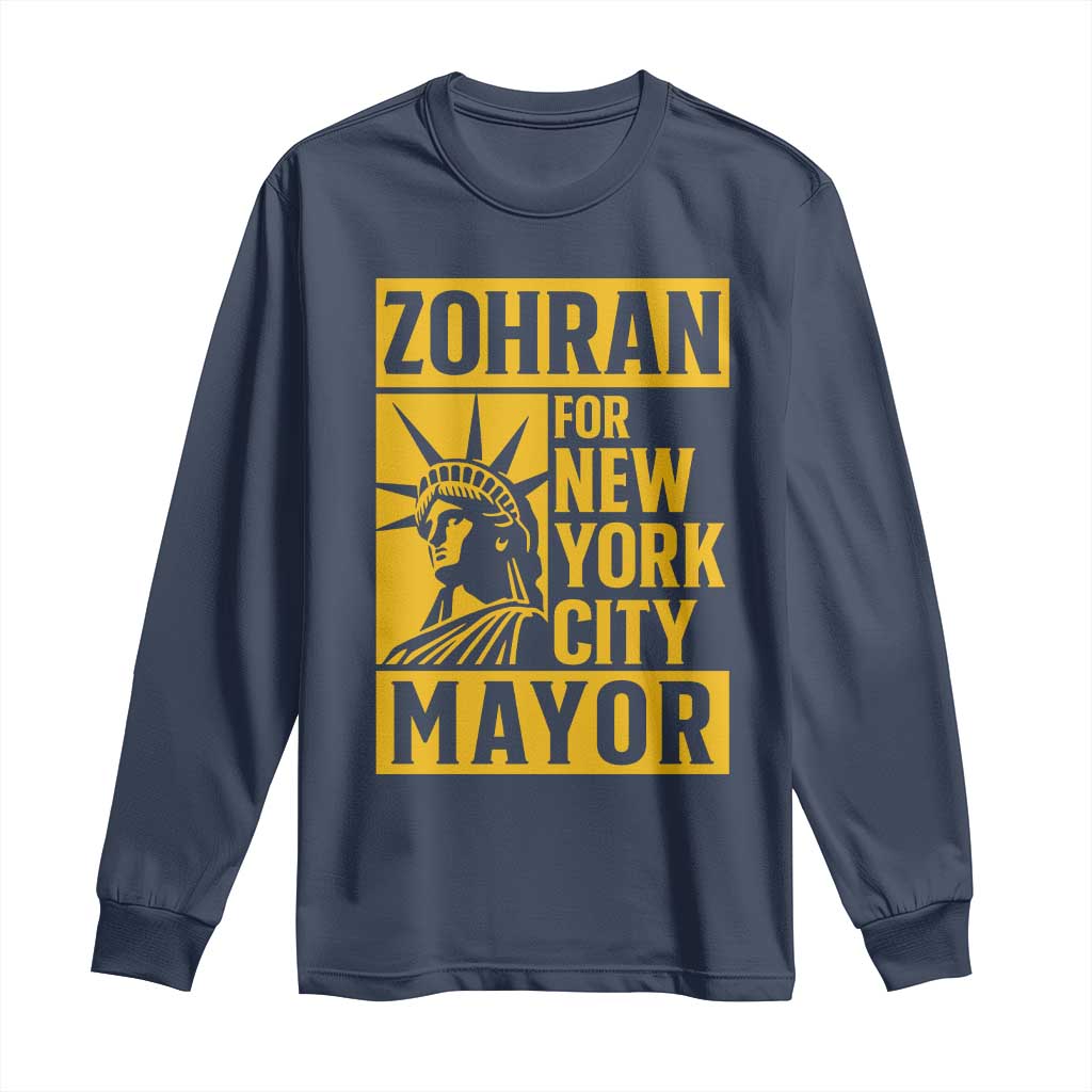 Zohran Mamdani NYC Mayor Long Sleeve Shirt Funny Cool Trendy Progressive - Wonder Print Shop