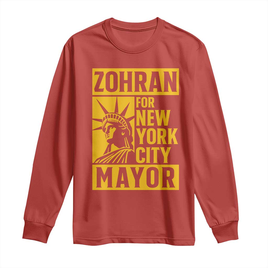 Zohran Mamdani NYC Mayor Long Sleeve Shirt Funny Cool Trendy Progressive - Wonder Print Shop