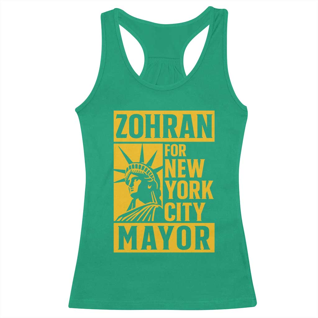 Zohran Mamdani NYC Mayor Racerback Tank Top Funny Cool Trendy Progressive - Wonder Print Shop