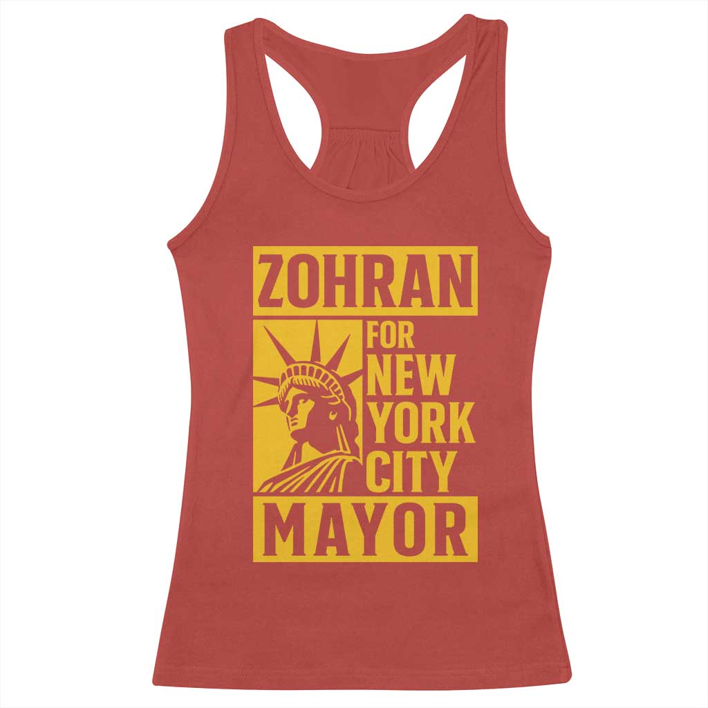 Zohran Mamdani NYC Mayor Racerback Tank Top Funny Cool Trendy Progressive - Wonder Print Shop