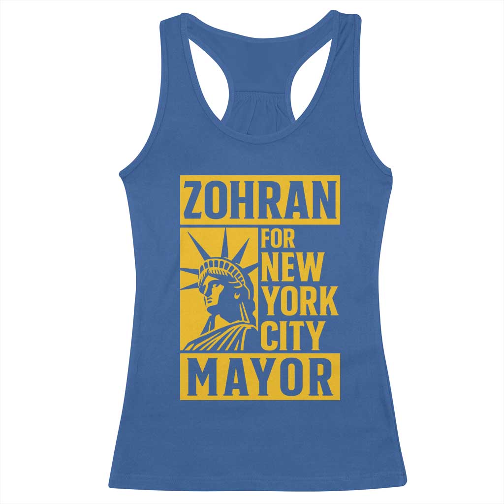 Zohran Mamdani NYC Mayor Racerback Tank Top Funny Cool Trendy Progressive - Wonder Print Shop