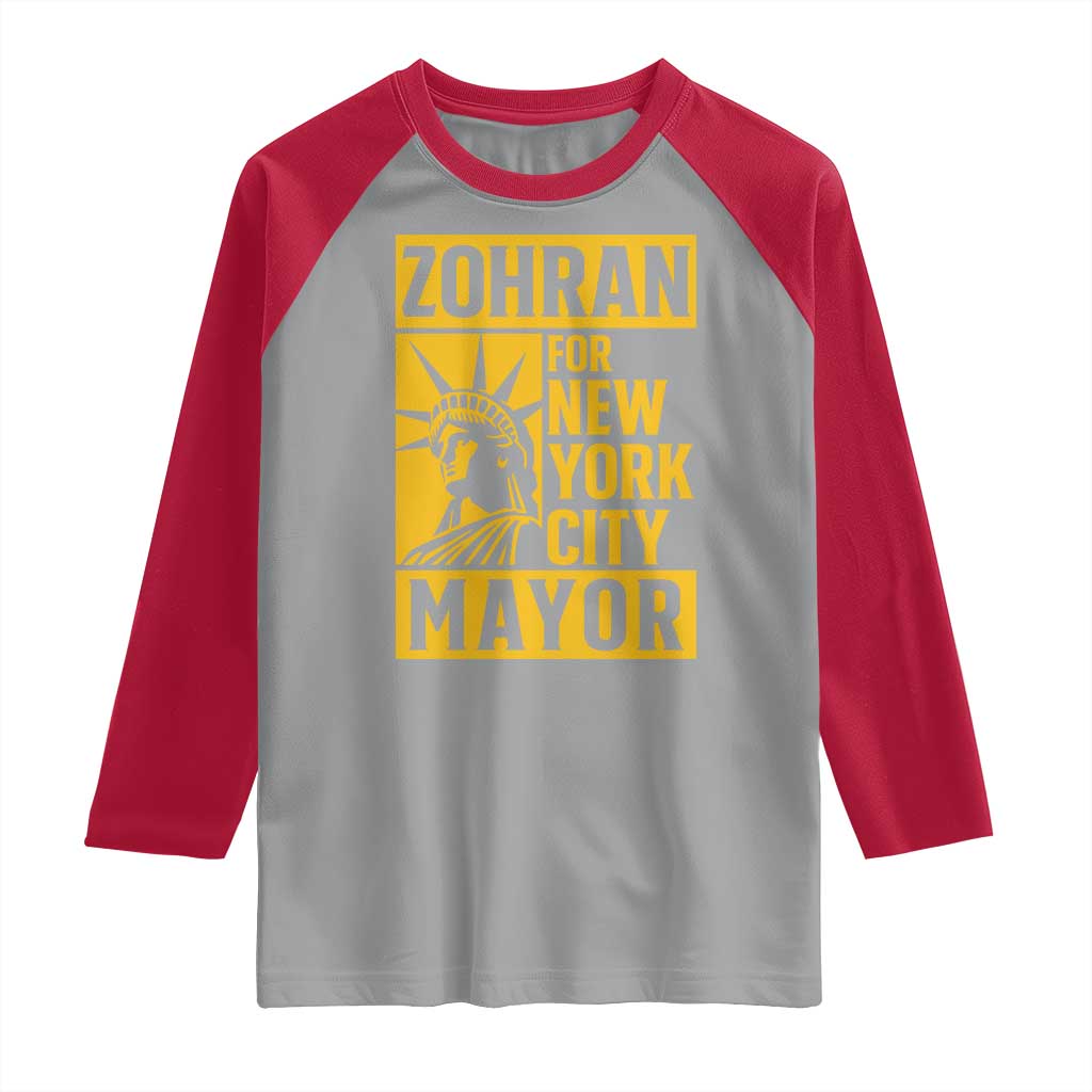 Zohran Mamdani NYC Mayor Raglan Shirt Funny Cool Trendy Progressive - Wonder Print Shop