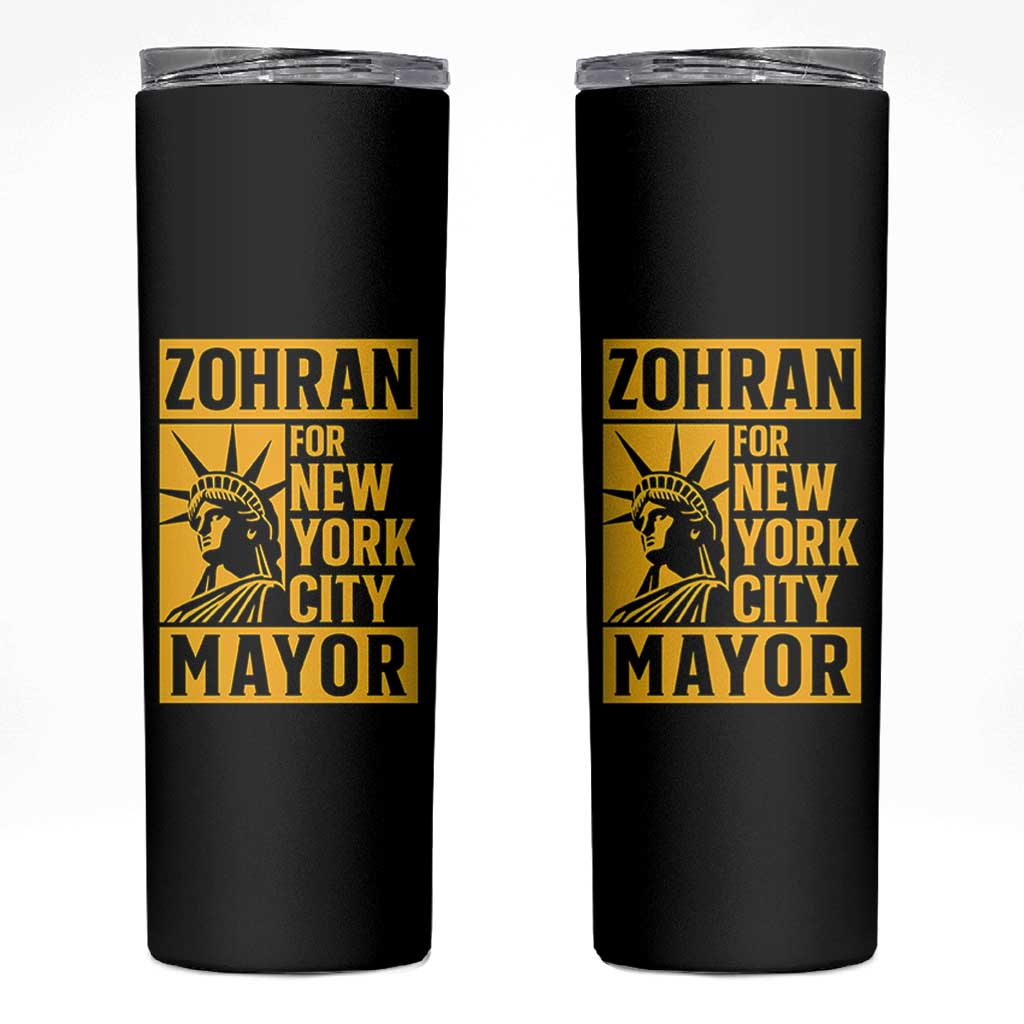 Zohran Mamdani NYC Mayor Skinny Tumbler Funny Cool Trendy Progressive - Wonder Print Shop