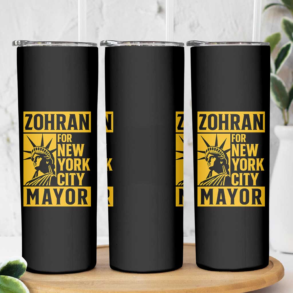 Zohran Mamdani NYC Mayor Skinny Tumbler Funny Cool Trendy Progressive - Wonder Print Shop