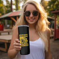 Zohran Mamdani NYC Mayor Skinny Tumbler Funny Cool Trendy Progressive - Wonder Print Shop
