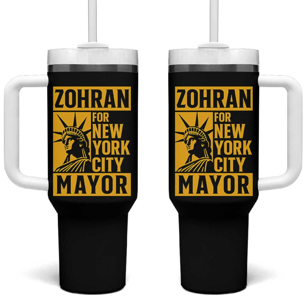 Zohran Mamdani NYC Mayor Tumbler With Handle Funny Cool Trendy Progressive - Wonder Print Shop
