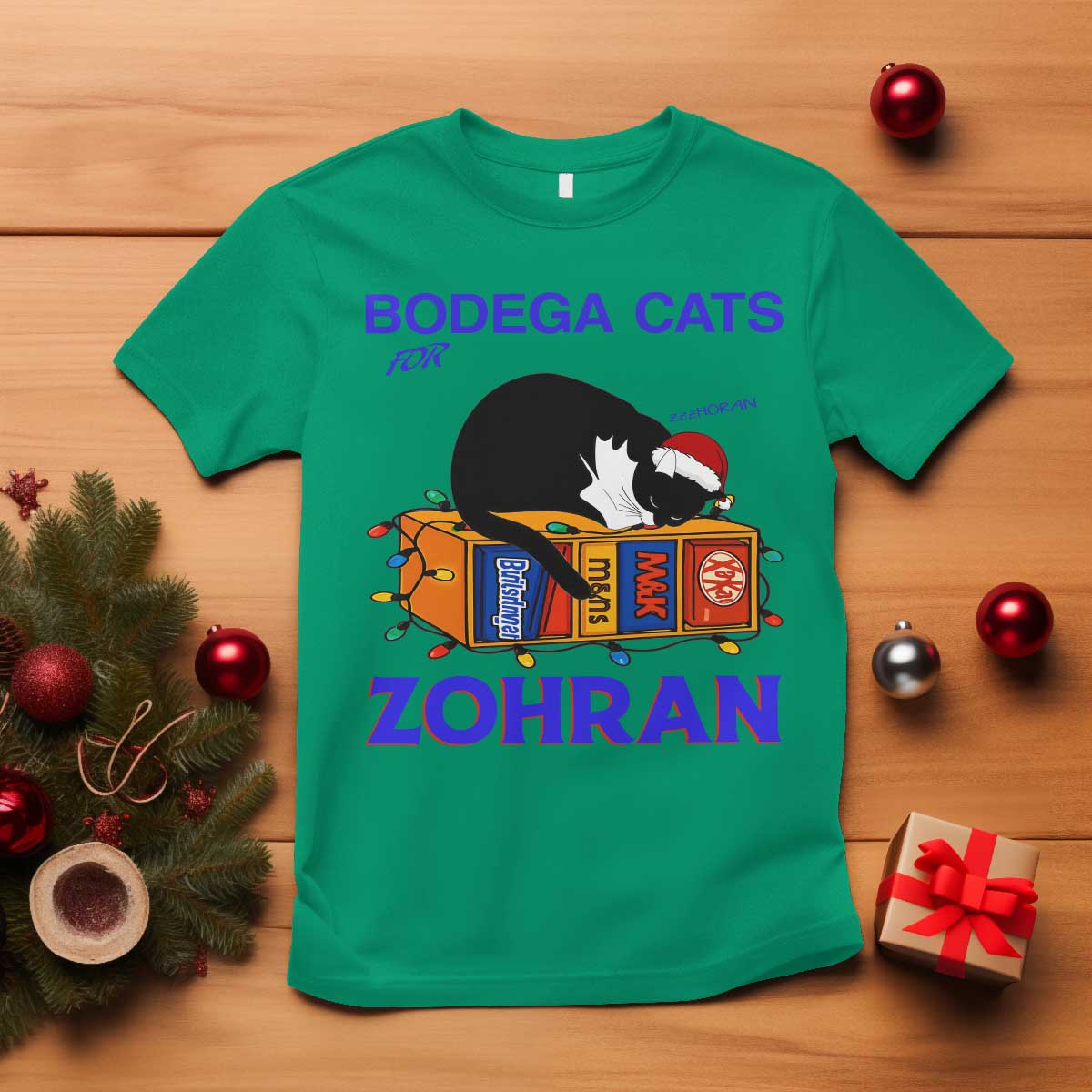 Bodega Cats of New York T Shirt Funny Cat NYC Christmas - Wonder Print Shop