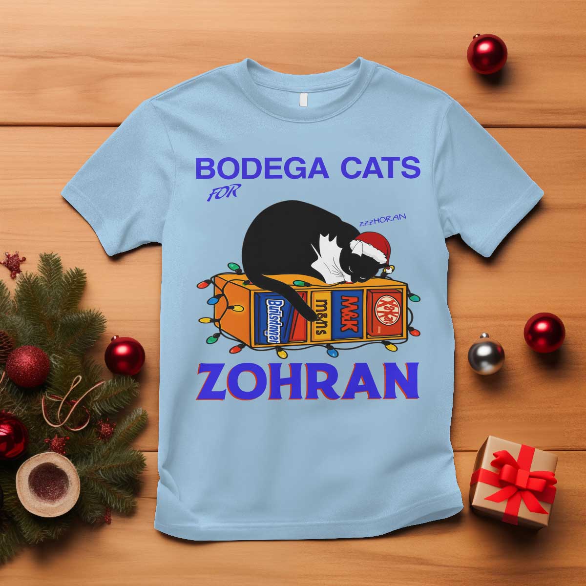 Bodega Cats of New York T Shirt Funny Cat NYC Christmas - Wonder Print Shop