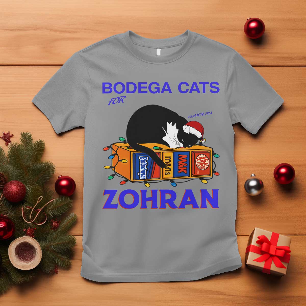 Bodega Cats of New York T Shirt Funny Cat NYC Christmas - Wonder Print Shop