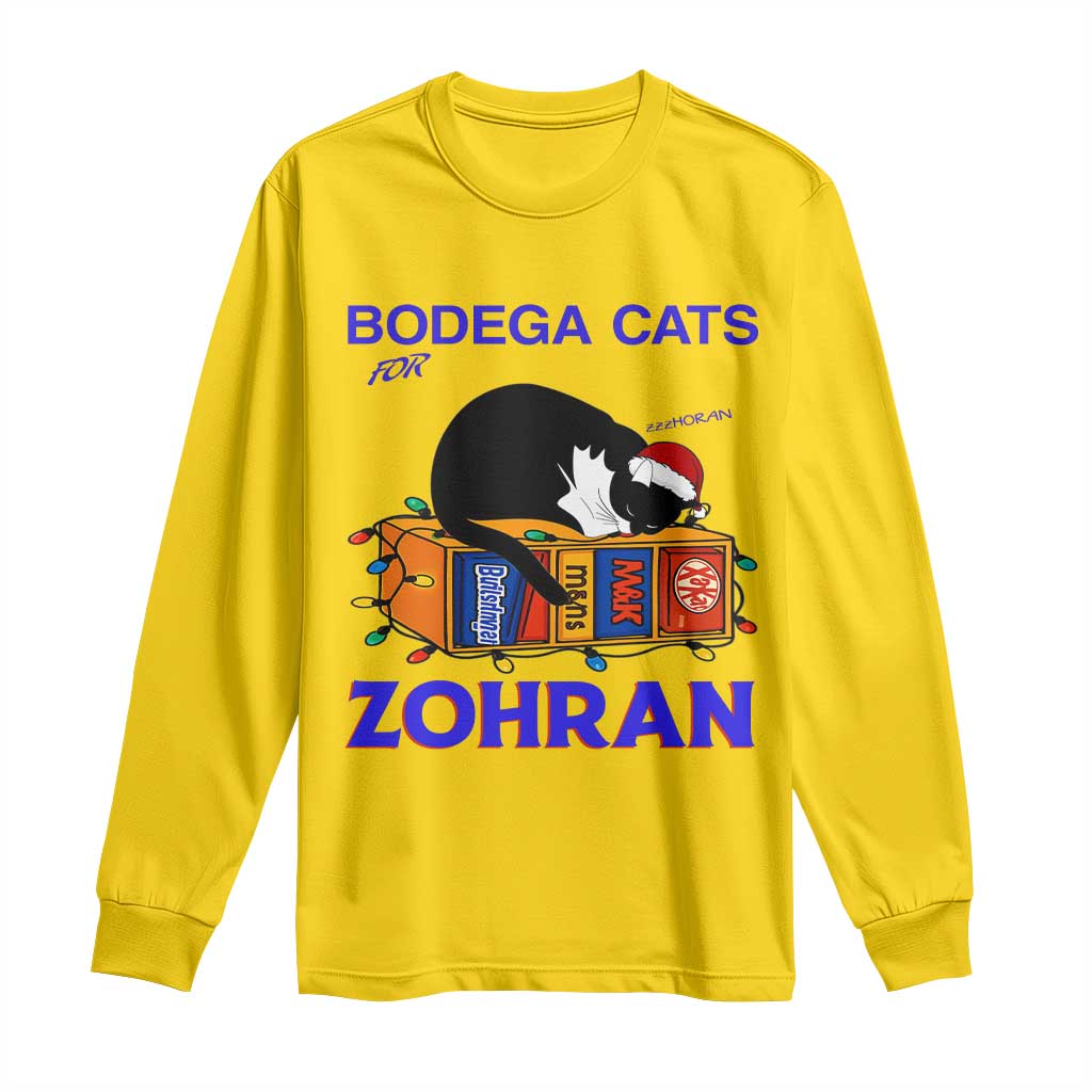 Bodega Cats of New York Long Sleeve Shirt Funny Cat NYC Christmas - Wonder Print Shop