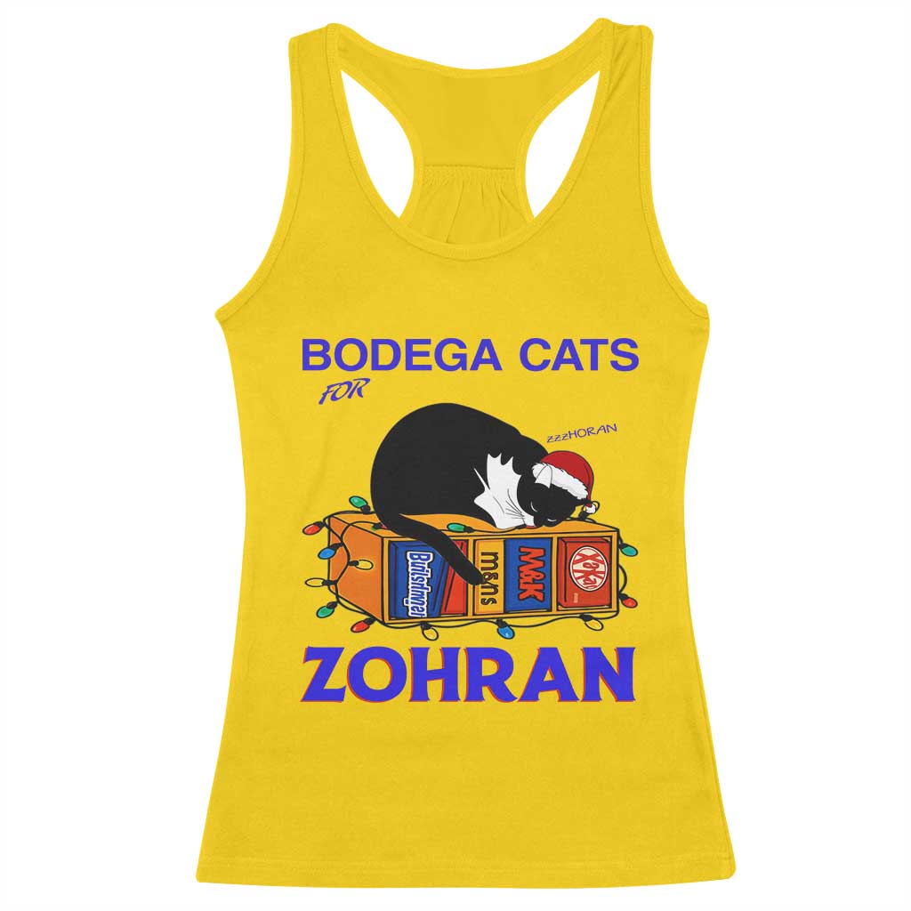 Bodega Cats of New York Racerback Tank Top Funny Cat NYC Christmas - Wonder Print Shop