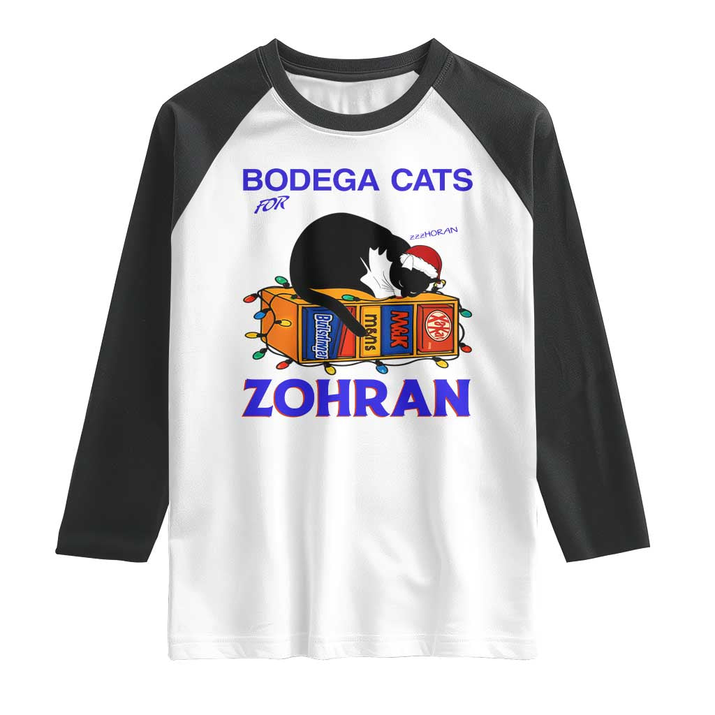 Bodega Cats of New York Raglan Shirt Funny Cat NYC Christmas - Wonder Print Shop