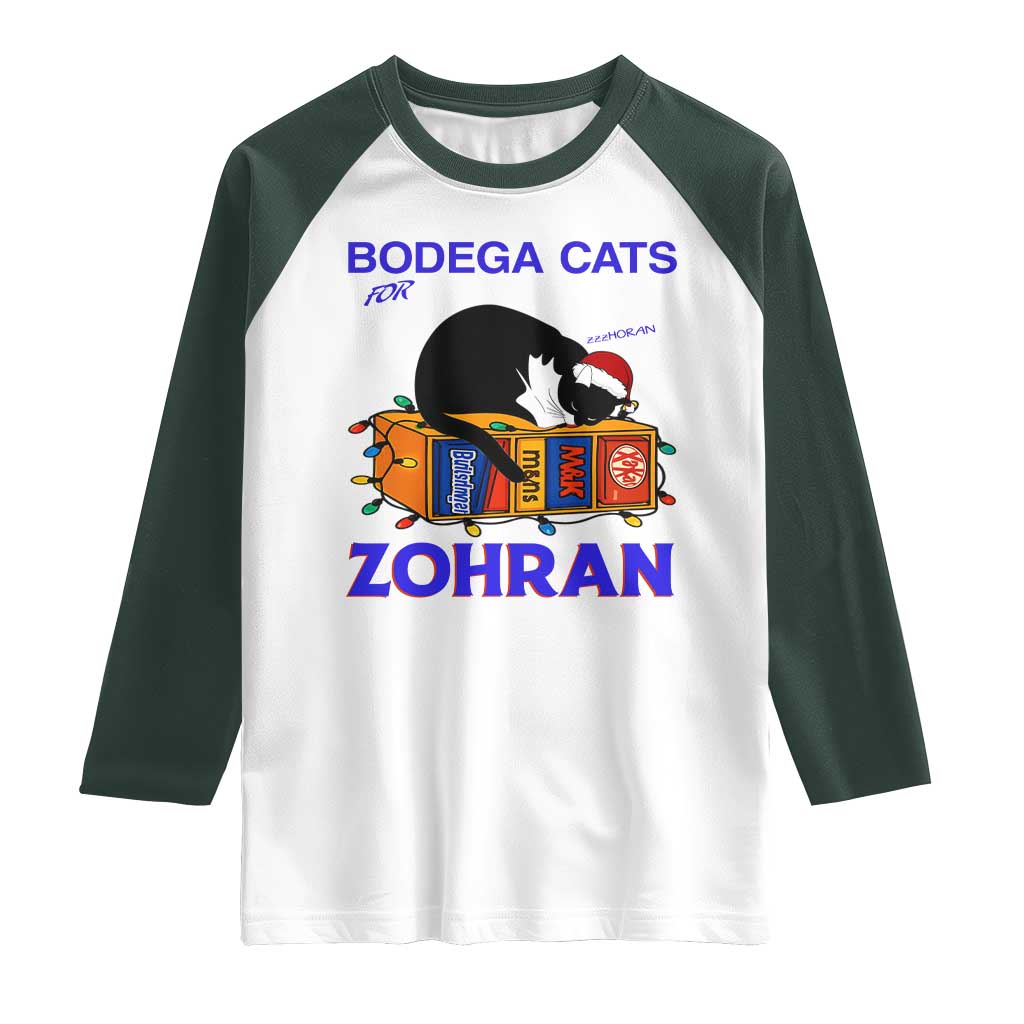 Bodega Cats of New York Raglan Shirt Funny Cat NYC Christmas - Wonder Print Shop