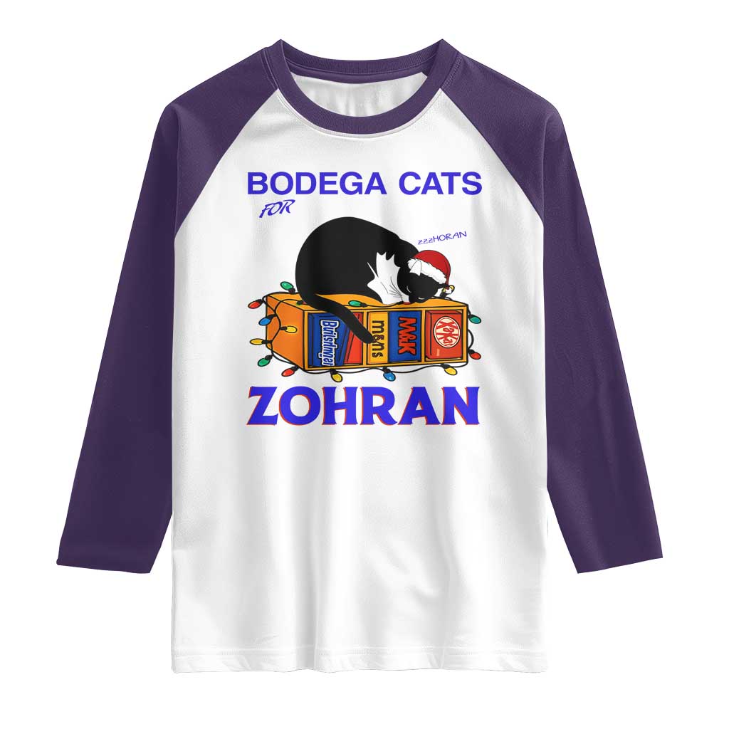 Bodega Cats of New York Raglan Shirt Funny Cat NYC Christmas - Wonder Print Shop
