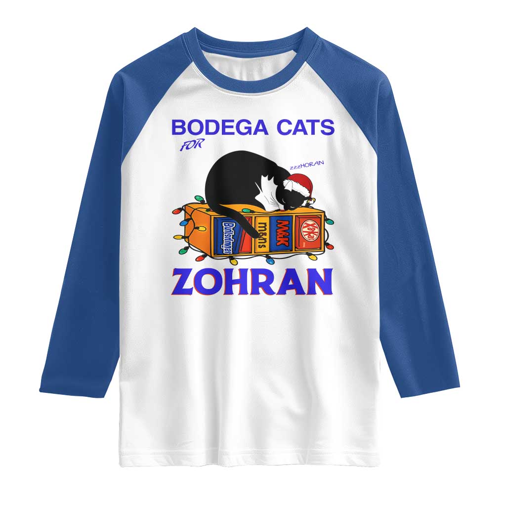 Bodega Cats of New York Raglan Shirt Funny Cat NYC Christmas - Wonder Print Shop
