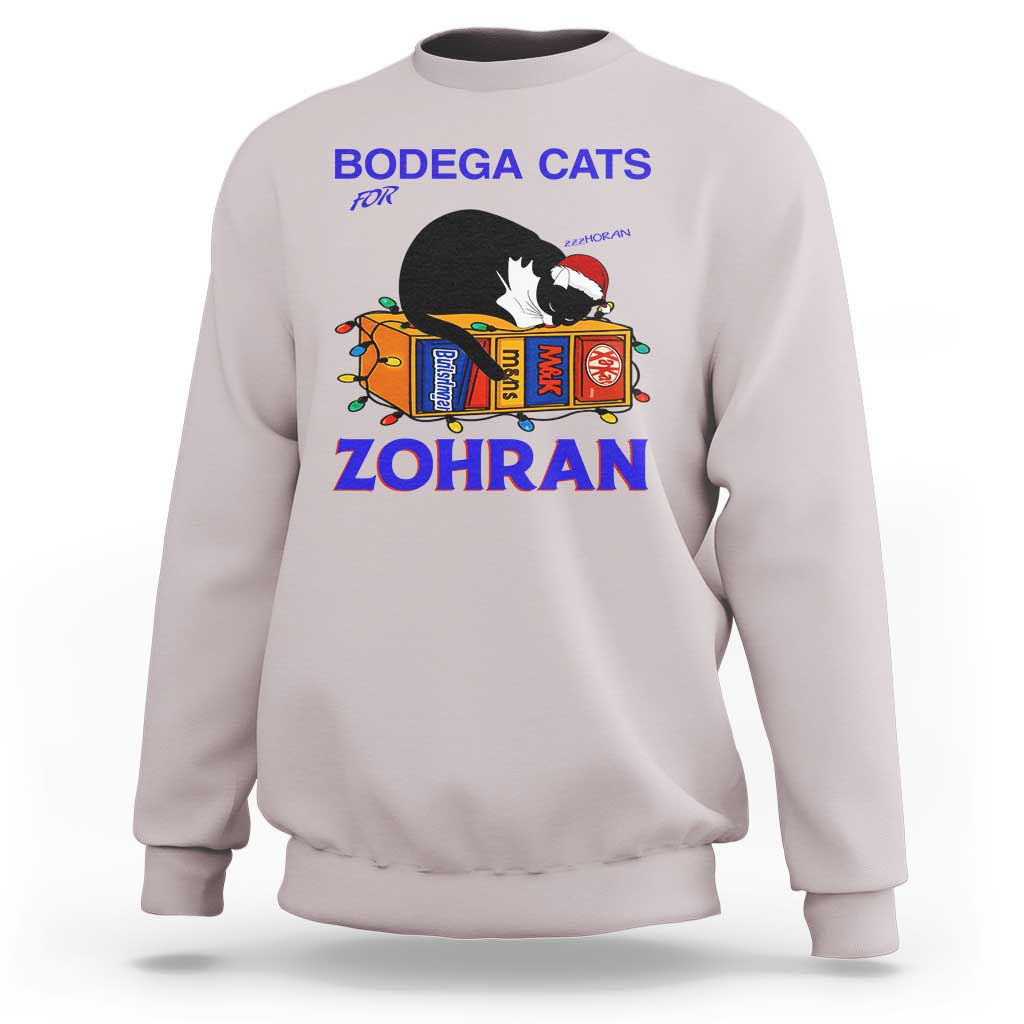 Bodega Cats of New York Sweatshirt Funny Cat NYC Christmas - Wonder Print Shop