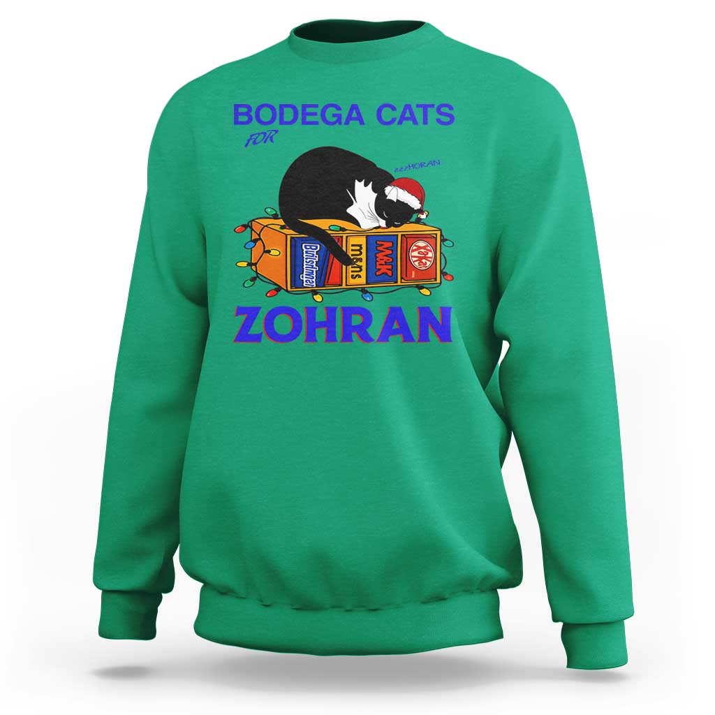 Bodega Cats of New York Sweatshirt Funny Cat NYC Christmas - Wonder Print Shop