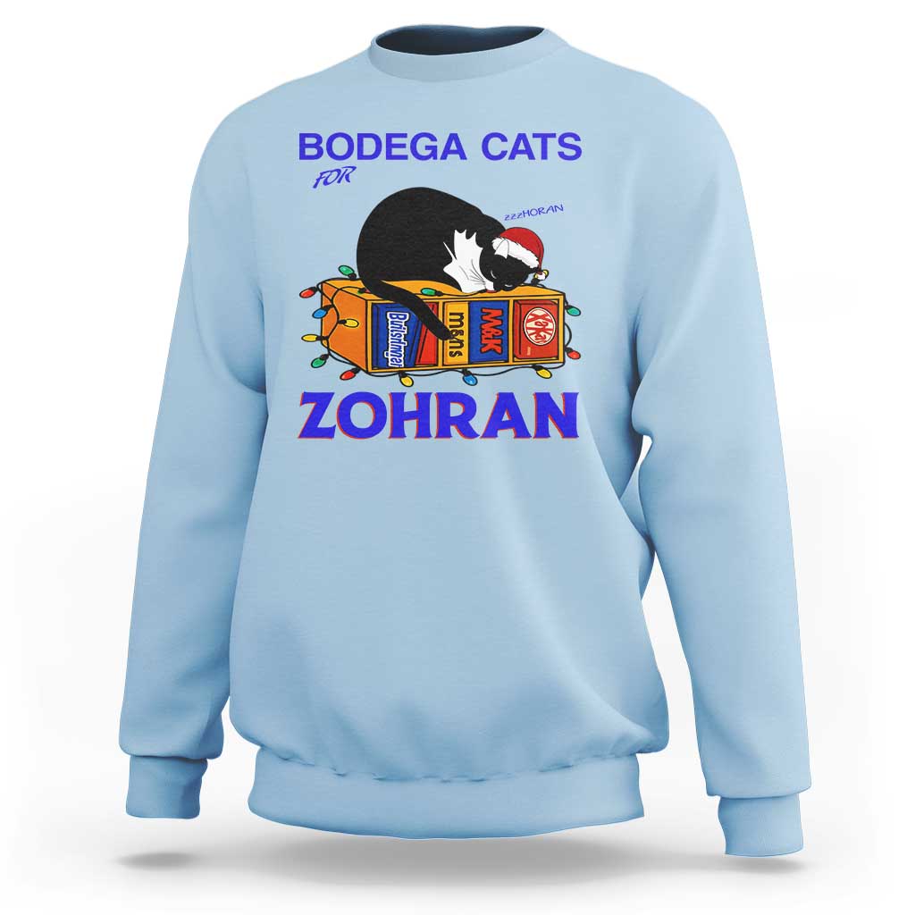 Bodega Cats of New York Sweatshirt Funny Cat NYC Christmas - Wonder Print Shop